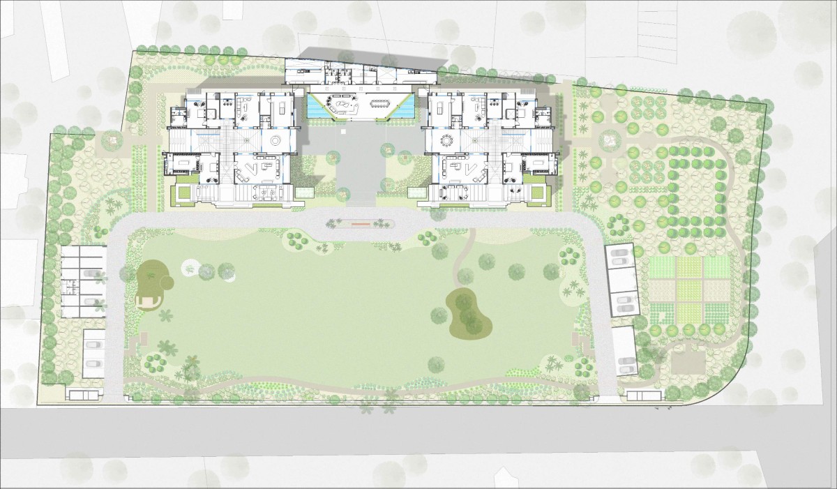 Site Plan of Narola Villa by Essteam Design Services LLP