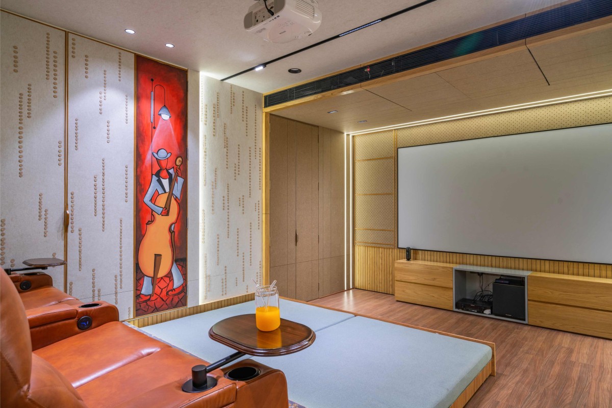 Home Theater of Bhavi by 9 Degree Design Studio