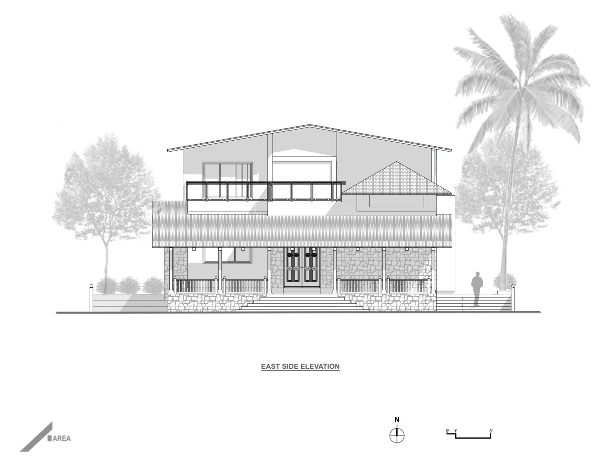 East side elevation of Chavan Wada by Area Planners