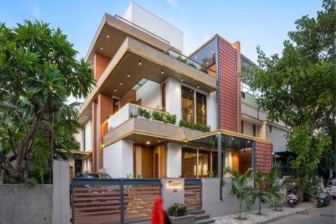 Terracotta Screen House by Prashant Parmar Architect | Shayona Consultant