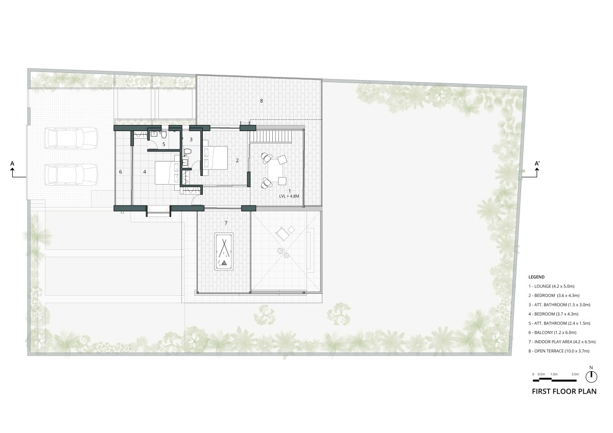 First Floor Plan of The Raw Abode by The Brick Tales