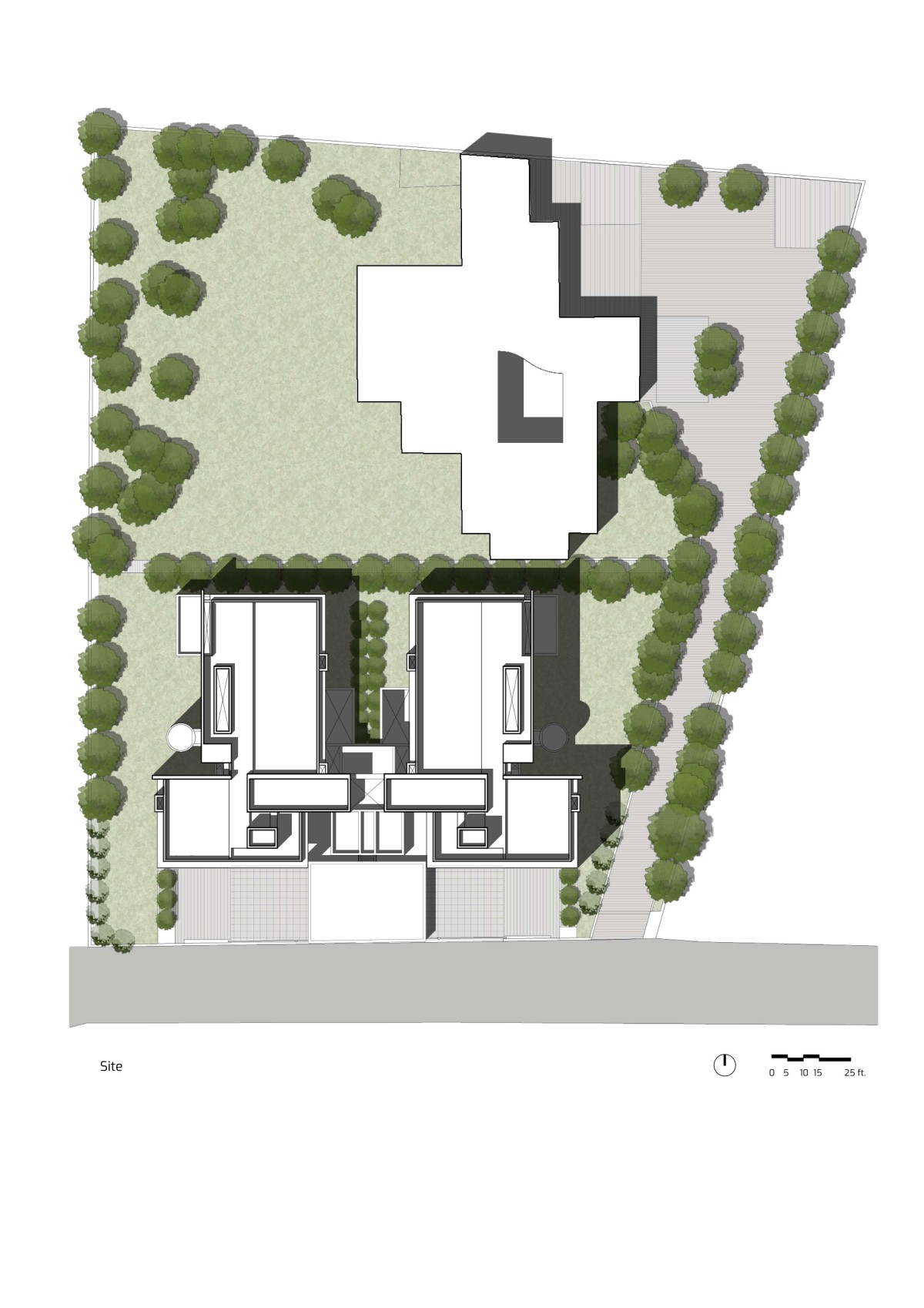 Site Plan of K & Y Residences by Groundwork Architecture