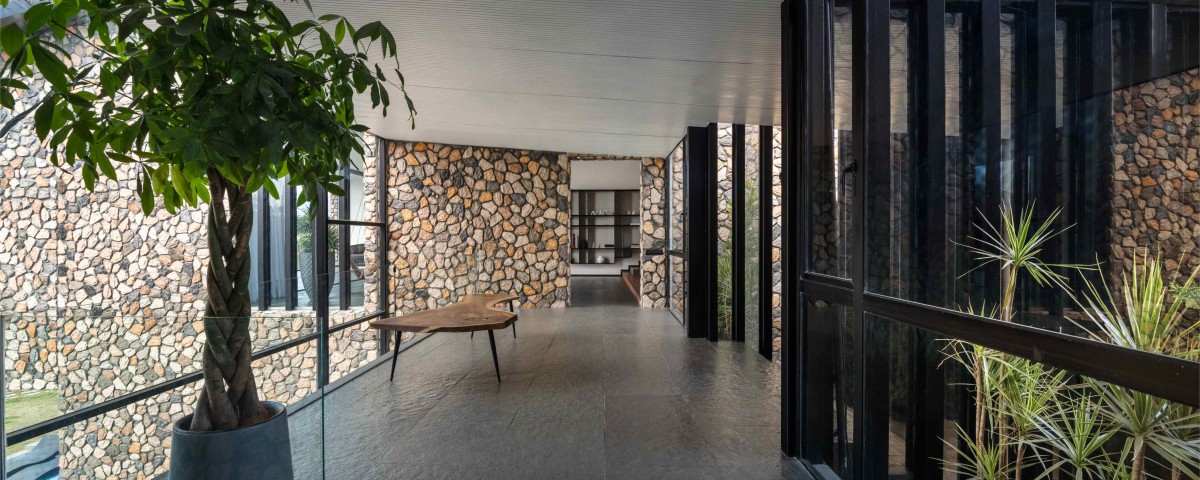 Entrance Foyer of House by the Lake by Kaviar Collaborative