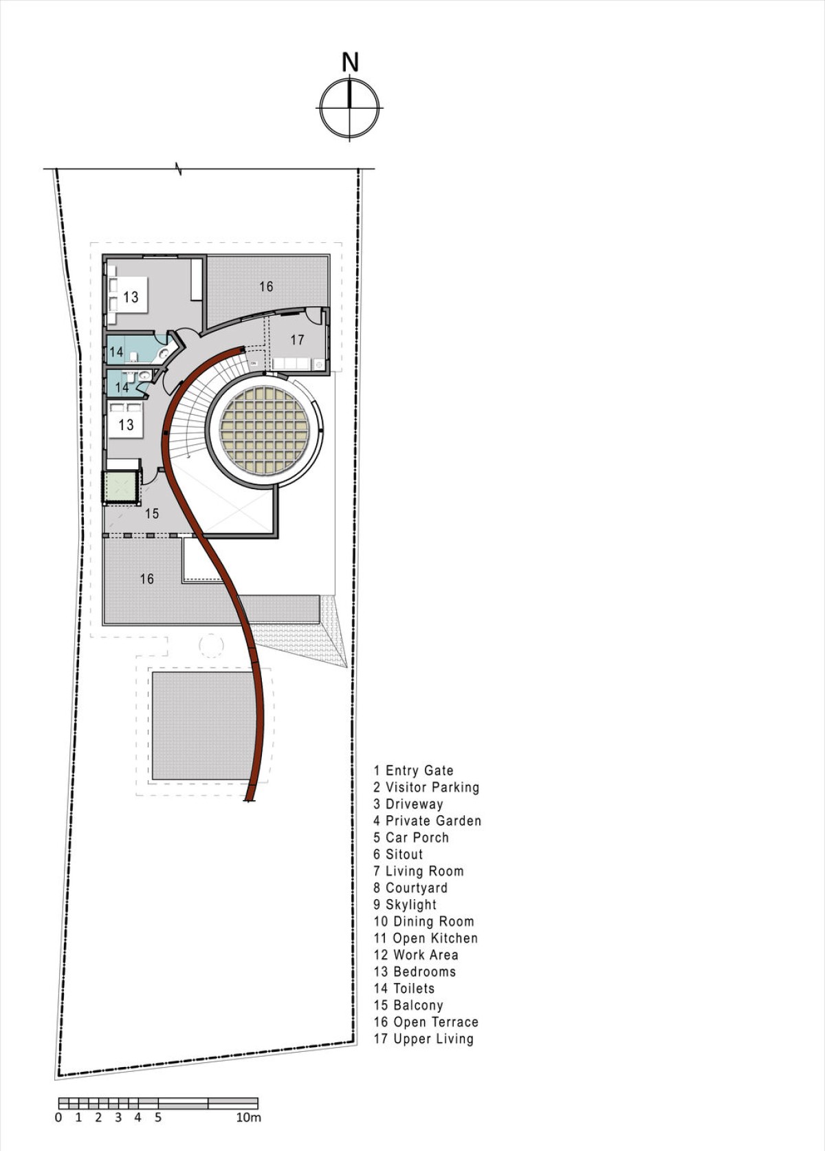 First floor plan of The Skyward Home by S Squared Architects