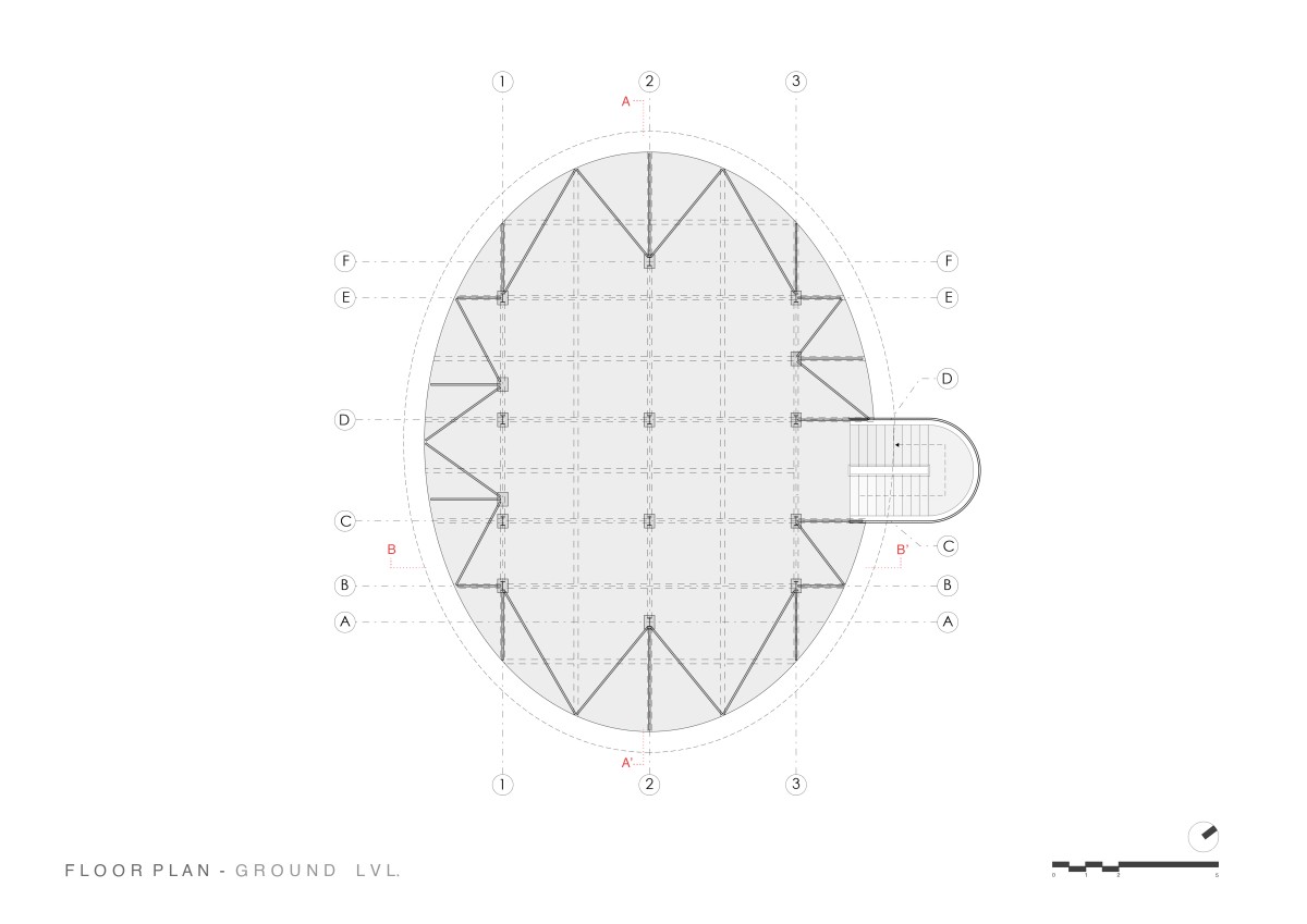 Ground Floor Plan of Macha House by Abin Design Studio