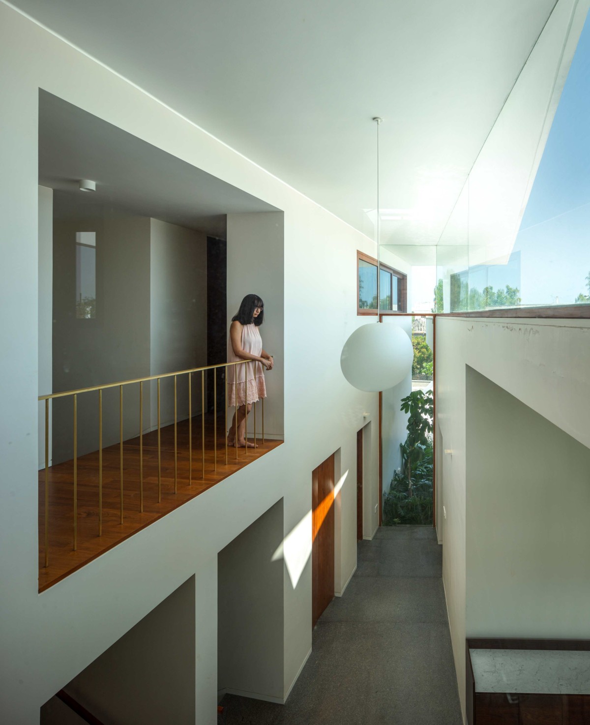 First floor view of V House by moad