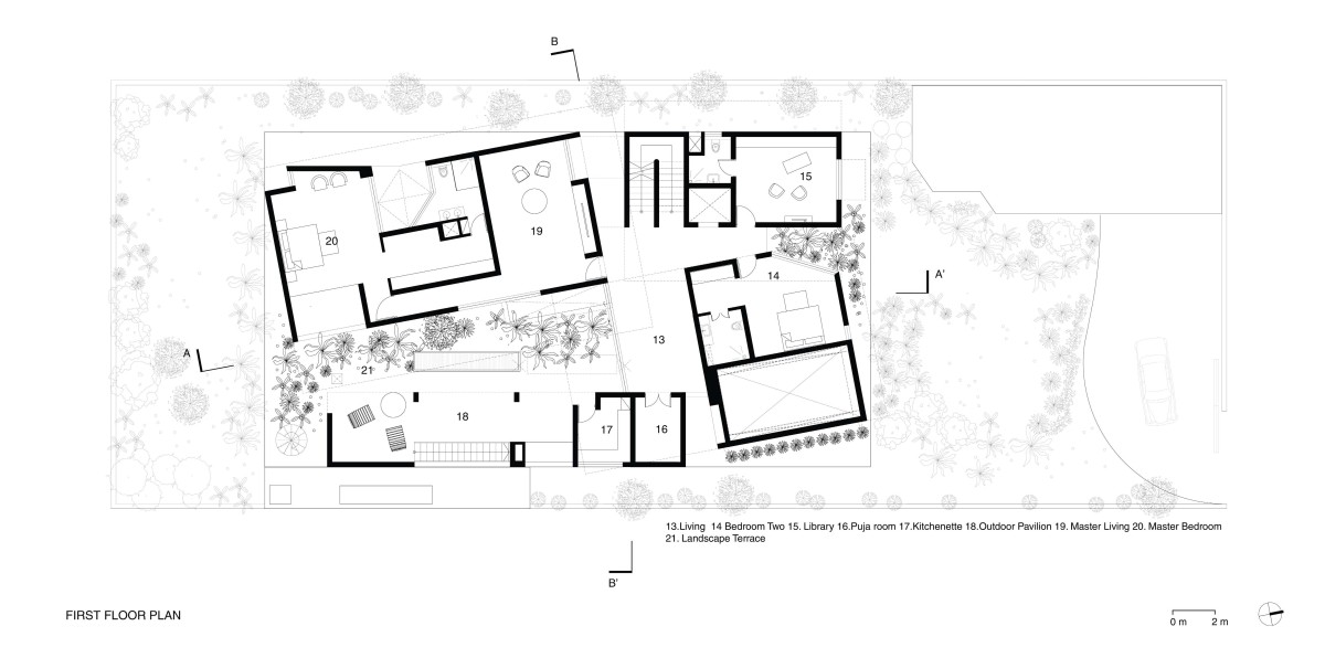 First Floor Plan of V House by moad