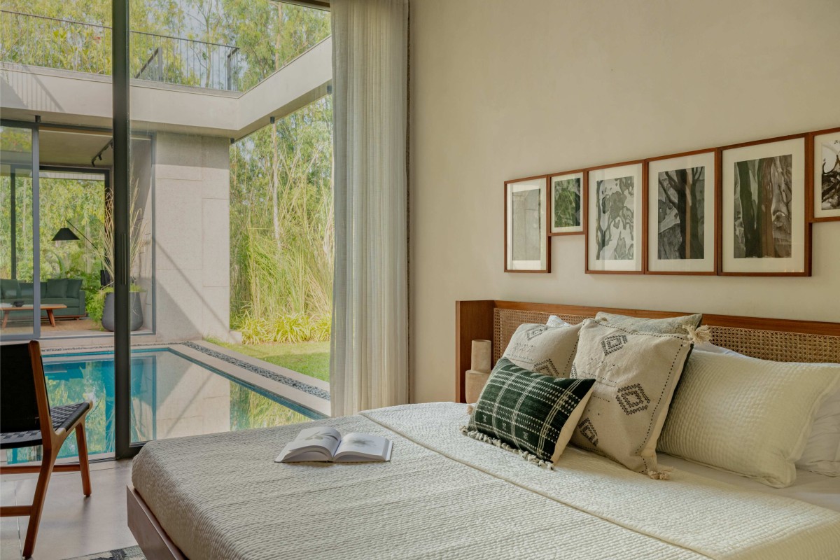 Bedroom 2 of House in Woods by Anarr Gunjaria Interiors