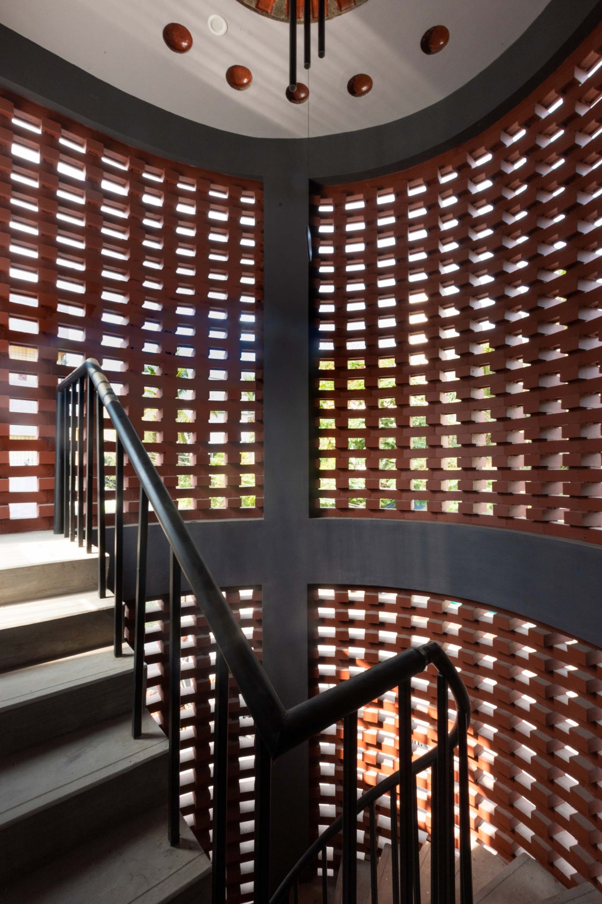 View from staircase of Red House by Kosh Studios