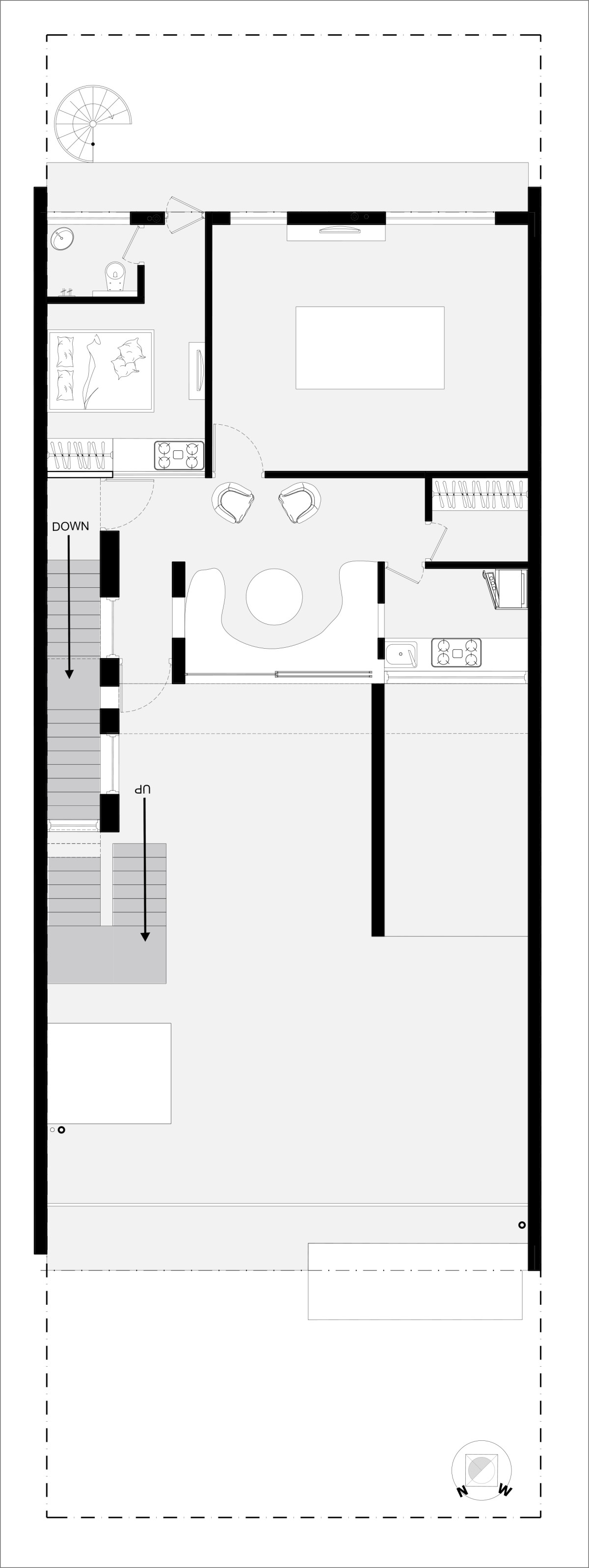 Second floor plan of The Framed House by ForumAdvaita