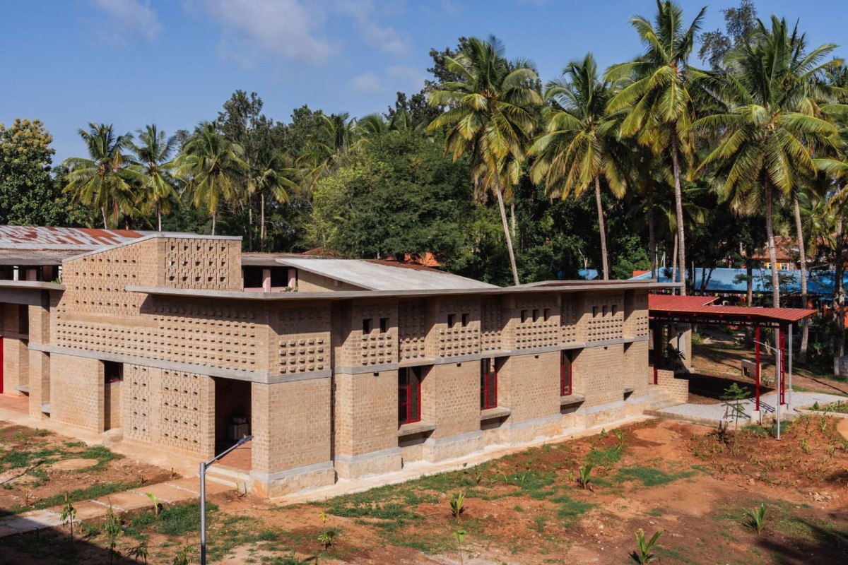 Exterior view of Organic Research & Training Centre by Sejpal & Raje Architects