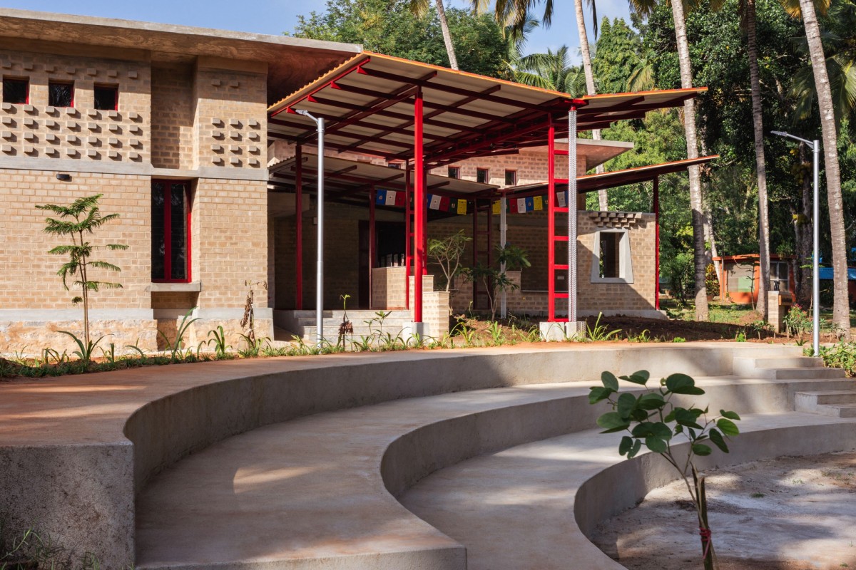 Exterior view of Organic Research & Training Centre by Sejpal & Raje Architects