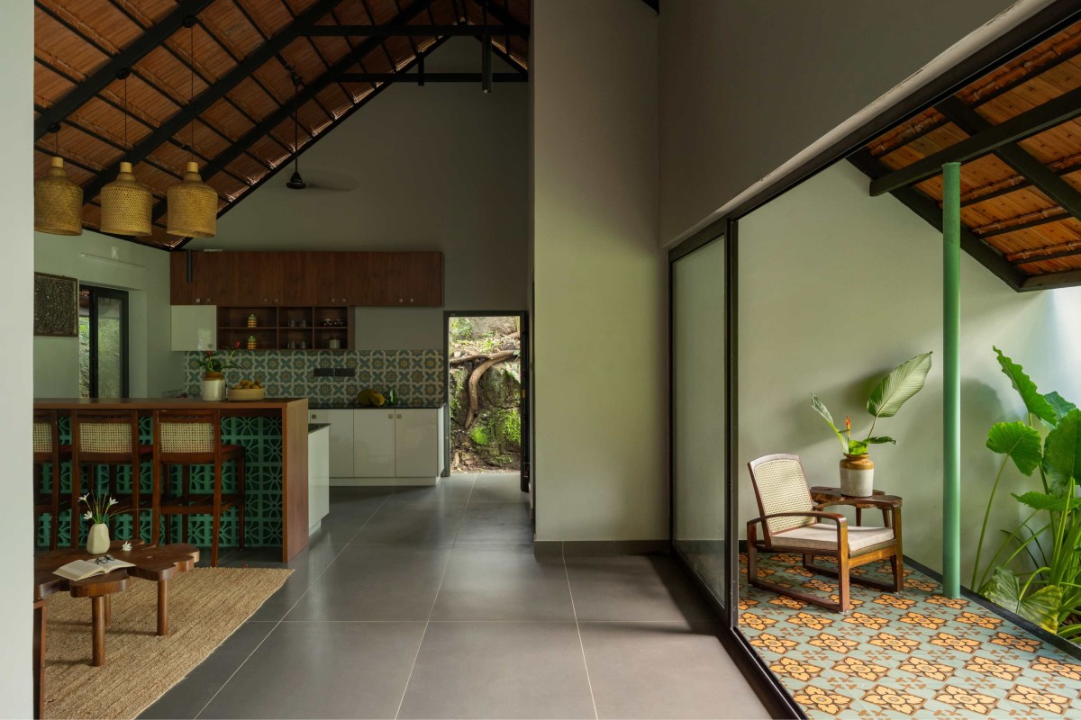 Living to Kitchen view of Ekam by ARK Architecture Studio