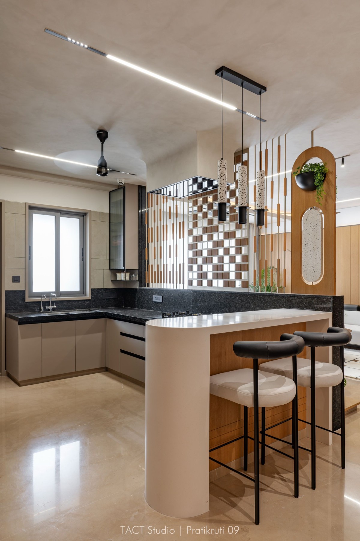 Kitchen of Kalpkunj by TACT Studio