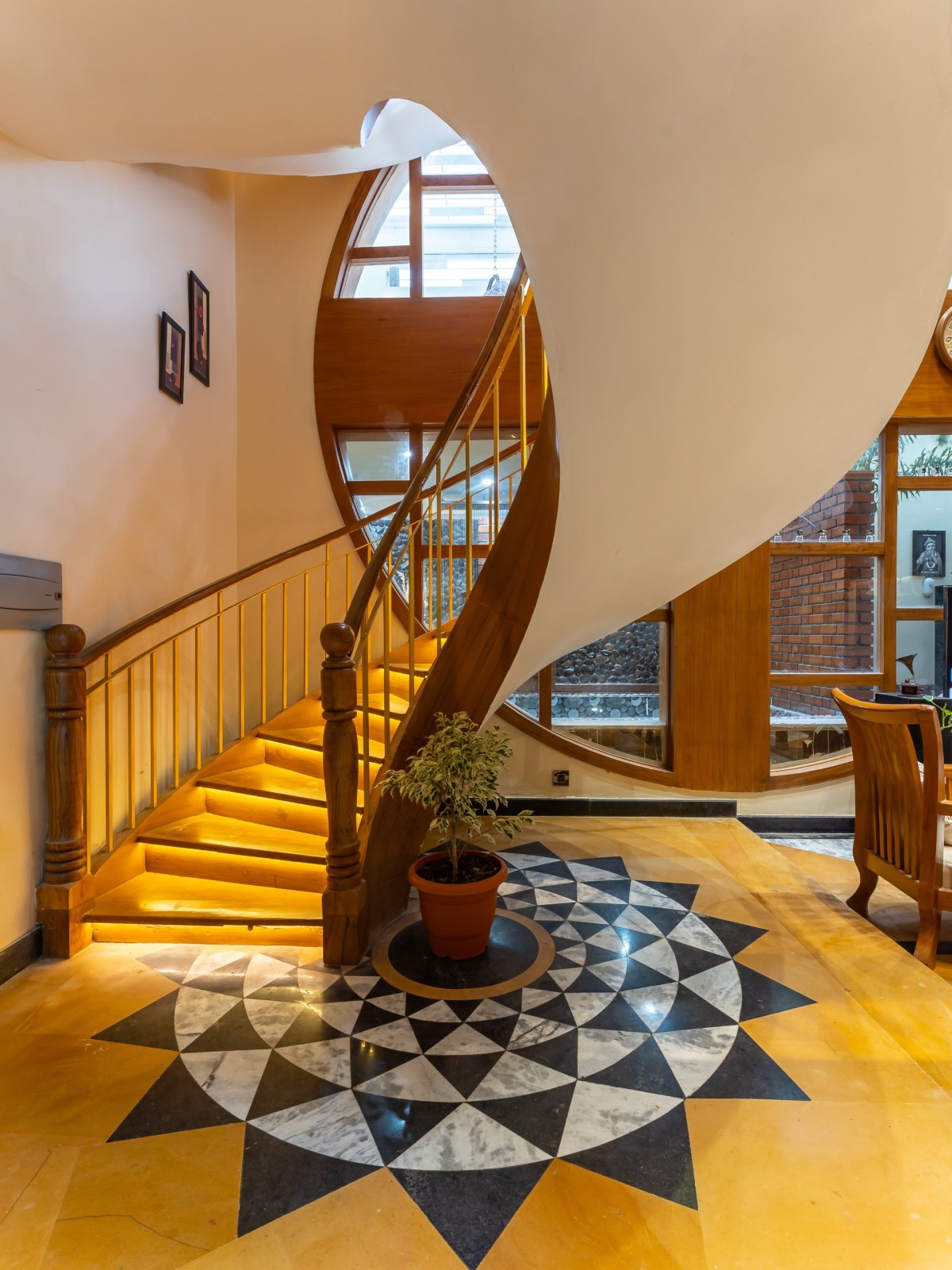 Staircase of House 1 by Thenappan Architects