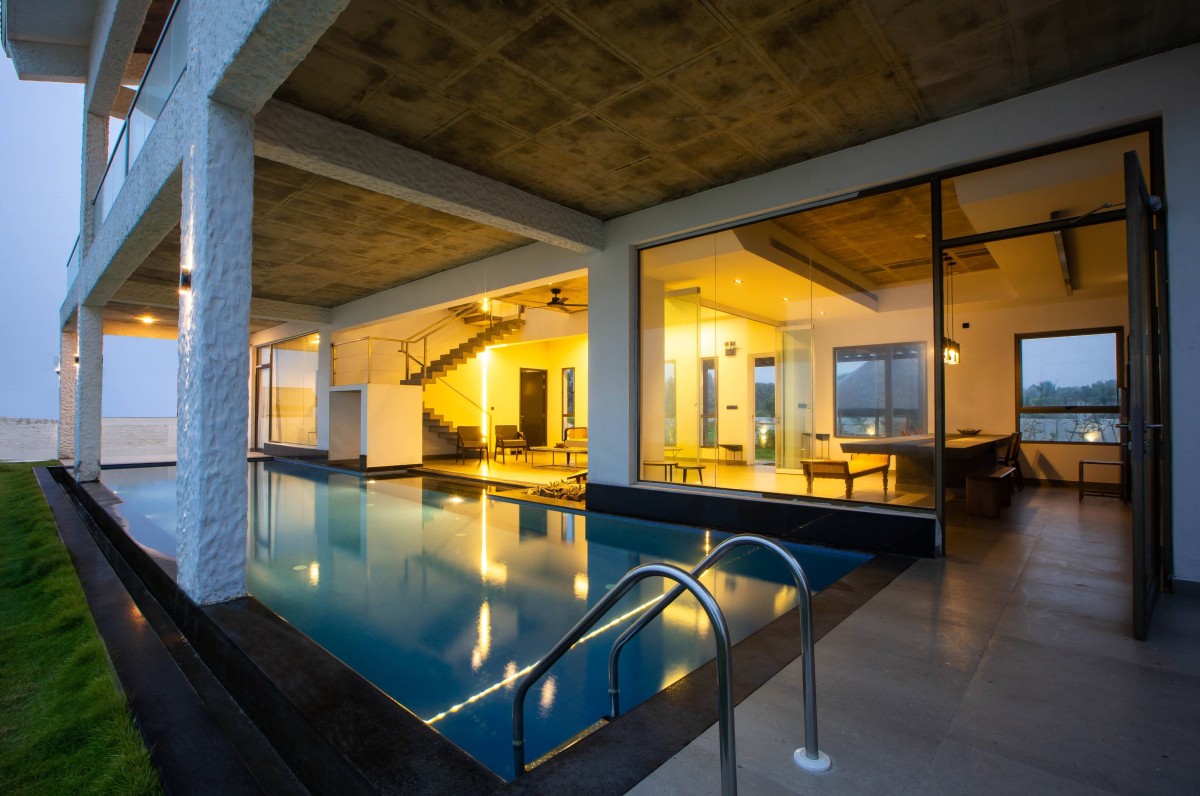 Pool view of G. by Chiraag Kapoor Architects