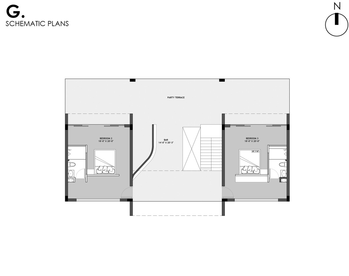 First Floor Plan of G. by Chiraag Kapoor Architects