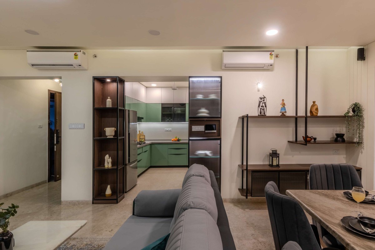 Living and Dining of Jain Residence by THINK