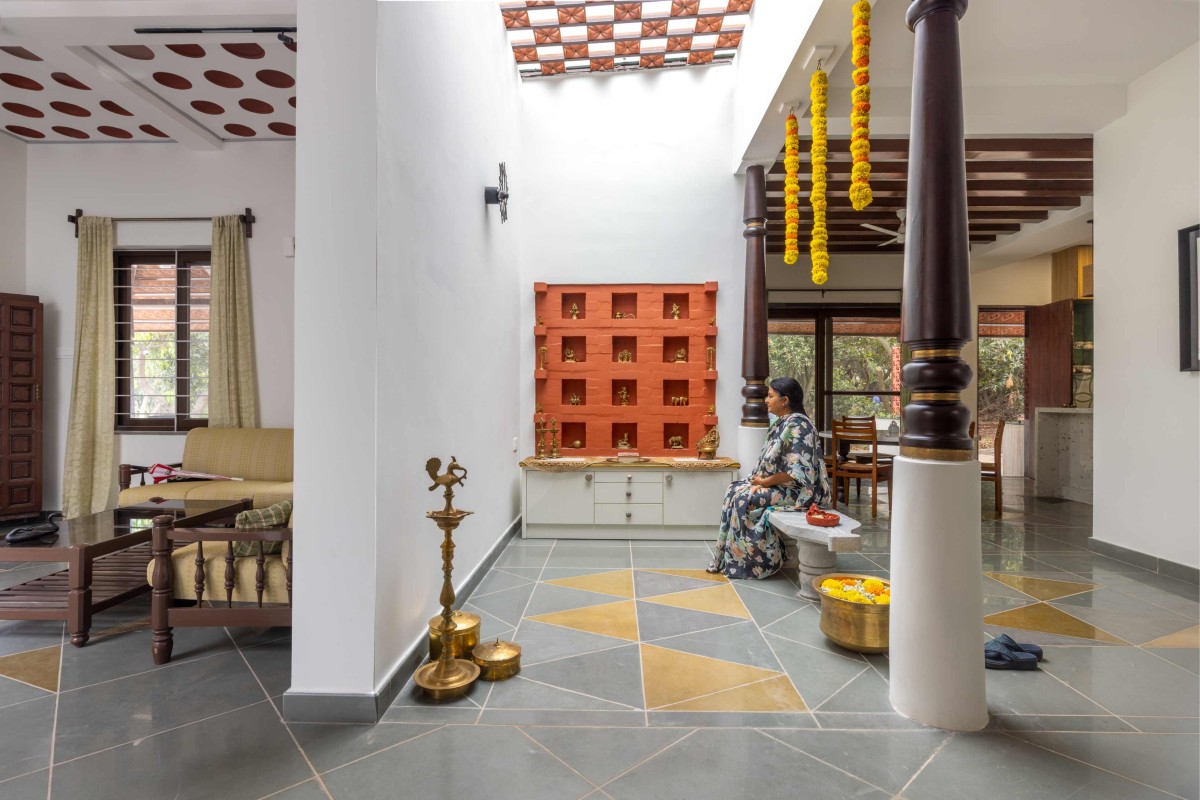 Pooja area of Dance of the Elements by Pershads Architects, Planners and Interior Designers