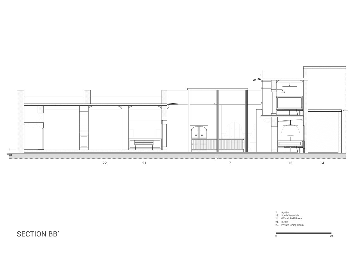 Section BB of Baradari by Studio Lotus