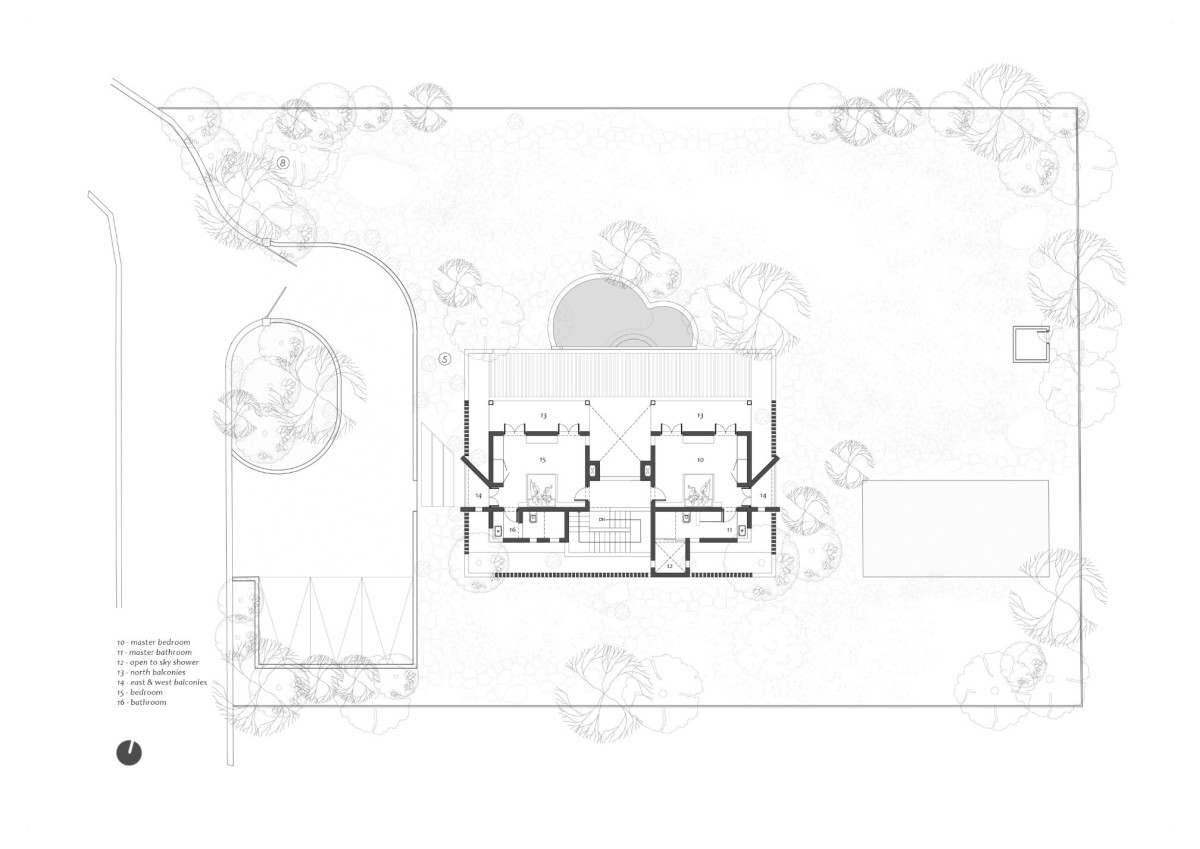 First Floor Plan of Jalmanjar Farmhouse by Put Your Hands Together - BioArchitects