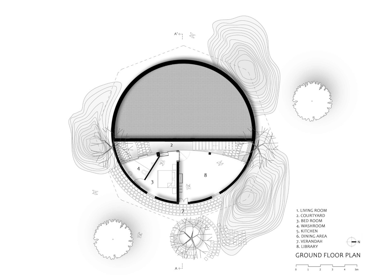 Ground Floor Plan of Toy Storey Residence by Wallmakers