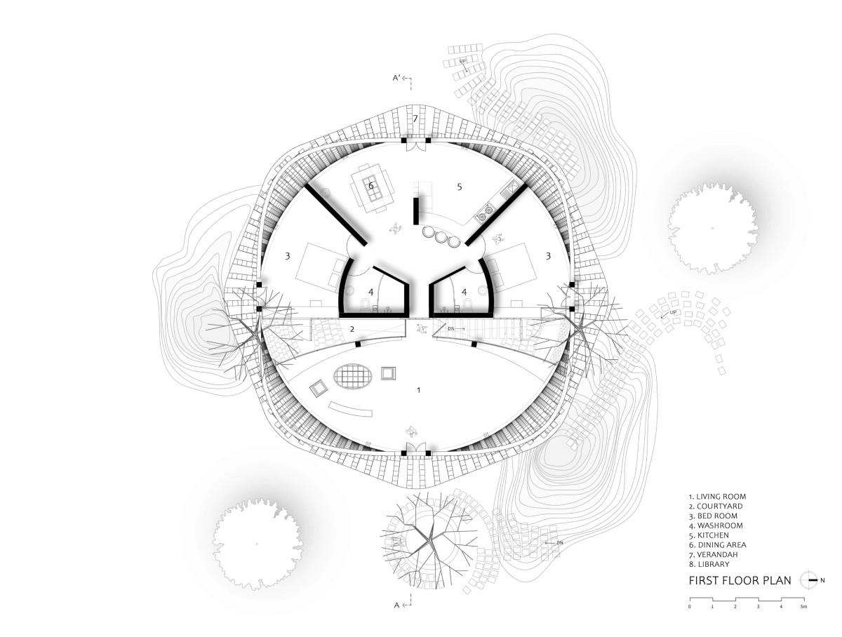 First Floor Plan of Toy Storey Residence by Wallmakers