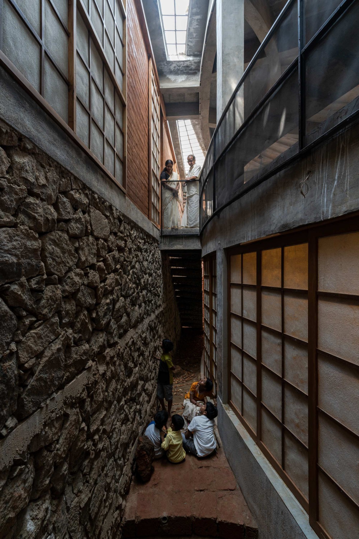 Courtyard of Toy Storey Residence by Wallmakers