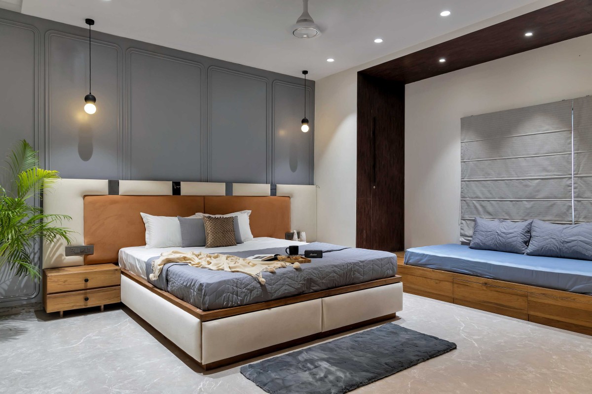 First Floor Master Bedroom of Sattva Abode by Curated Spaced Studio