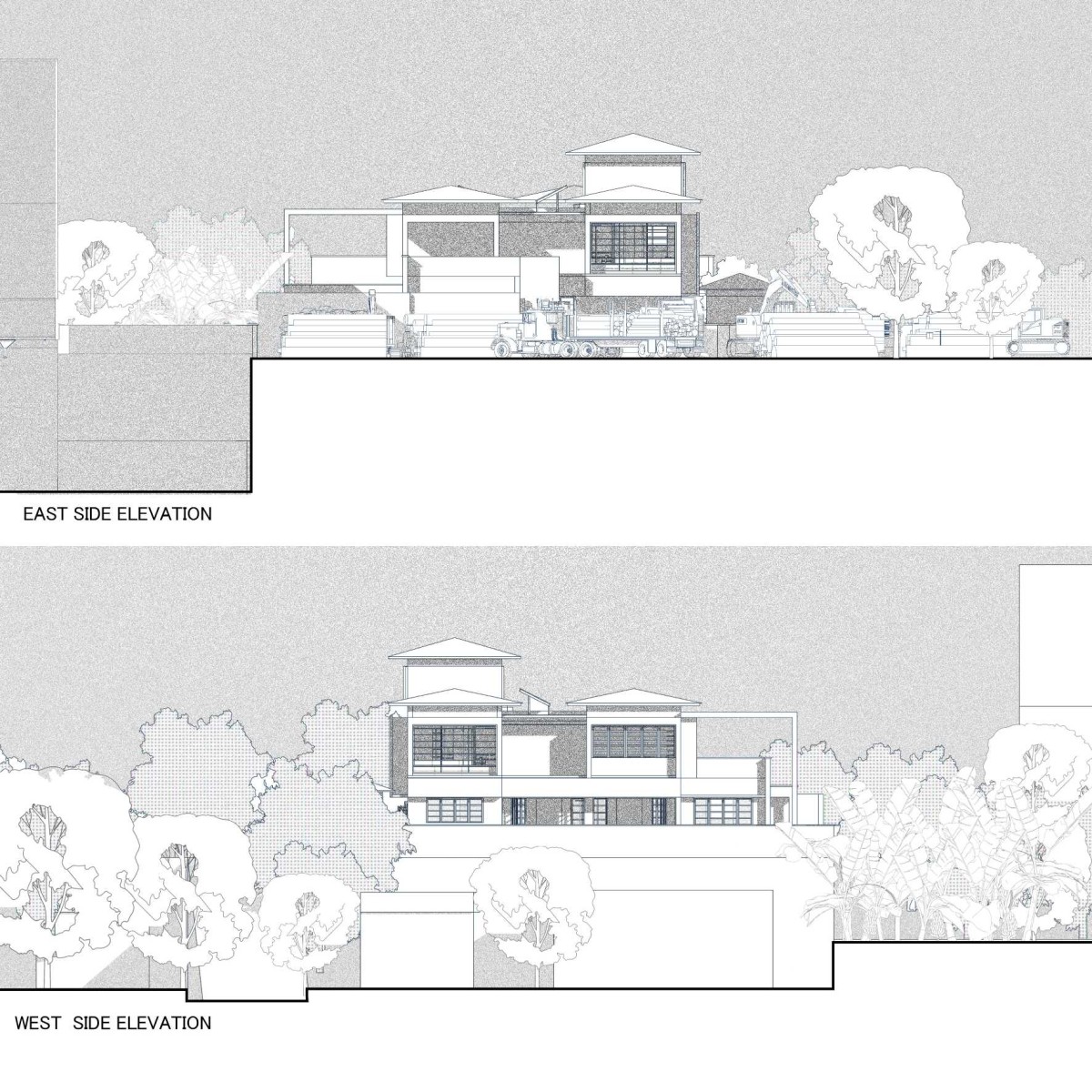 Elevation 2 of Peringattil Veedu by Studio Homosapiens