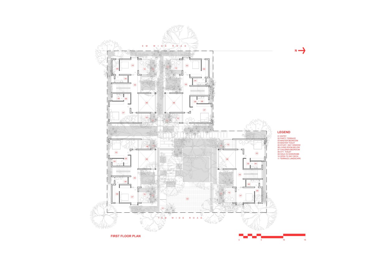 First Floor Plan of Geleyara Goodu by Avani Mudra Design