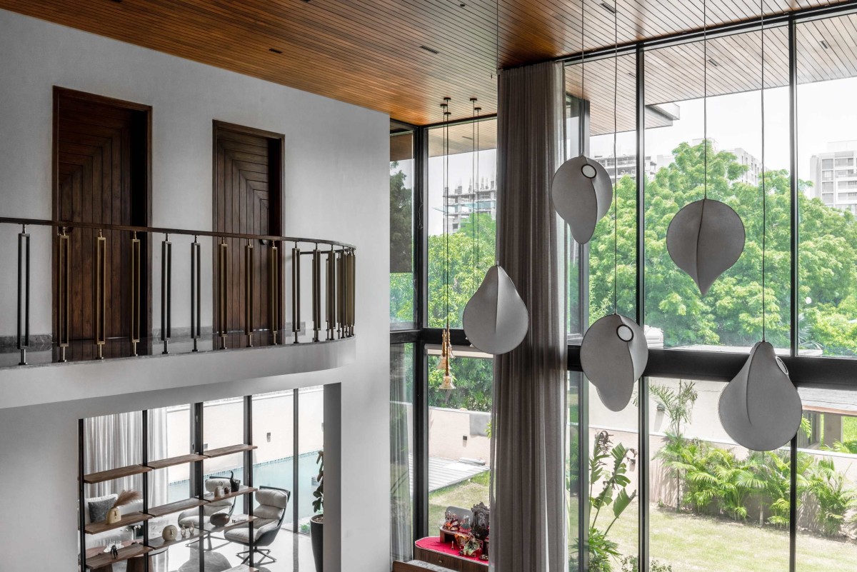 Chandelier of Bhagwati Bungalow by Jagrut Shah Architect and Associates