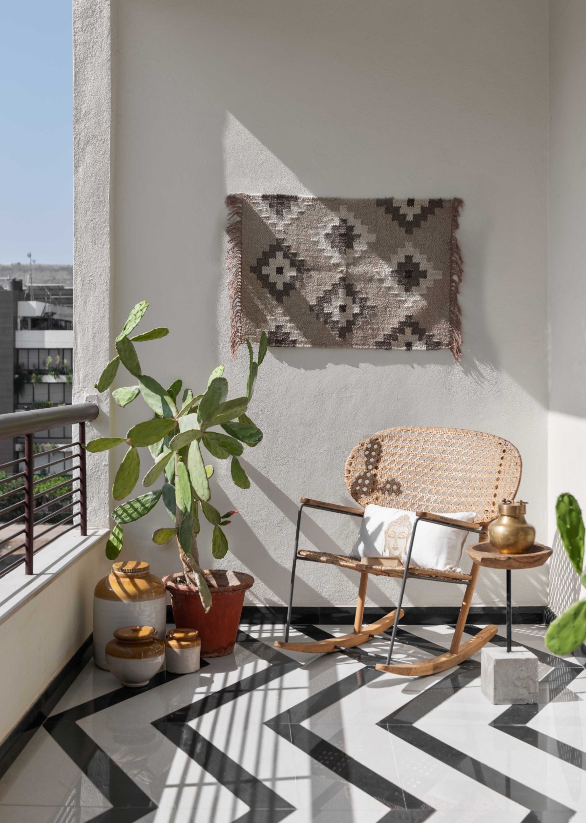 Balcony of The Arched Penthouse by The Design Alley