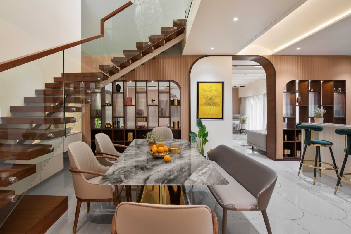 Dining of The Arched Penthouse by The Design Alley