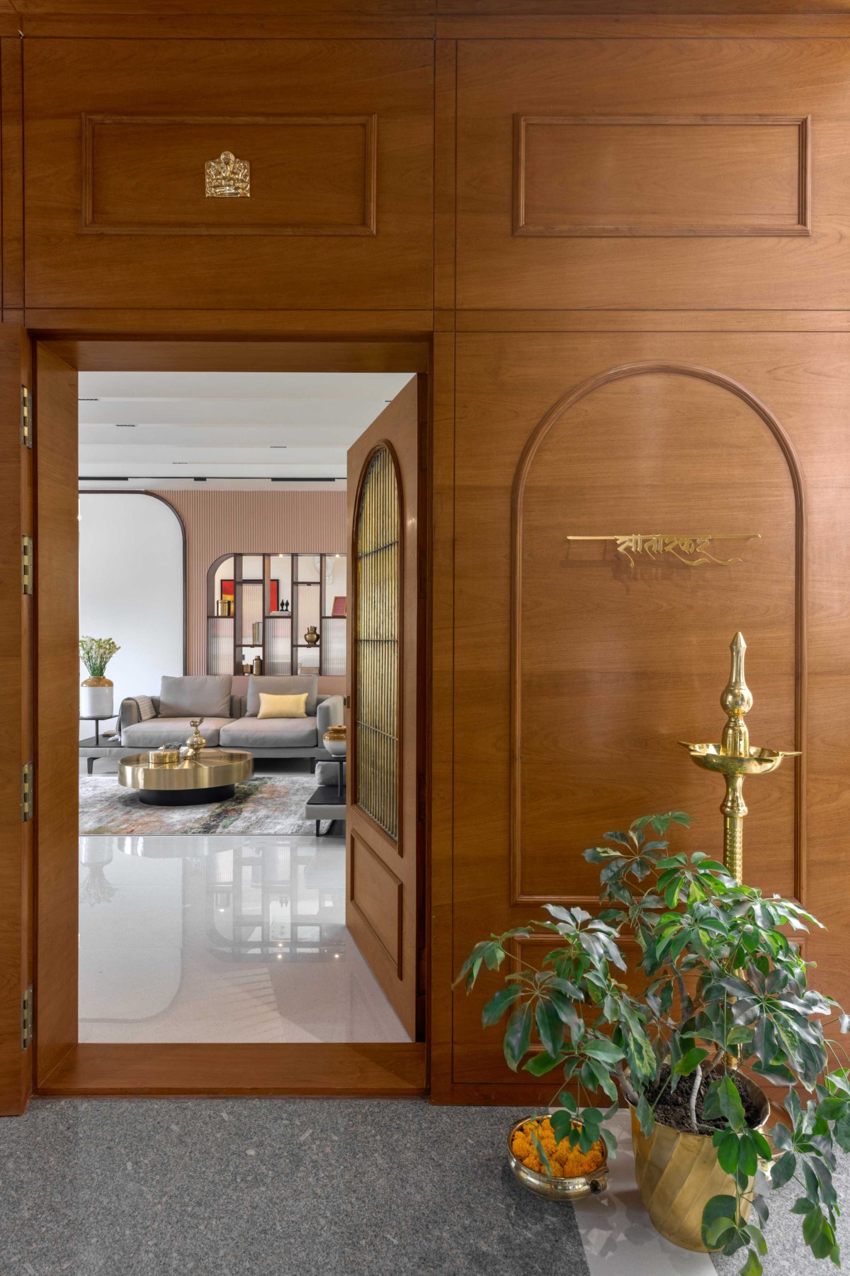 Entrance of The Arched Penthouse by The Design Alley