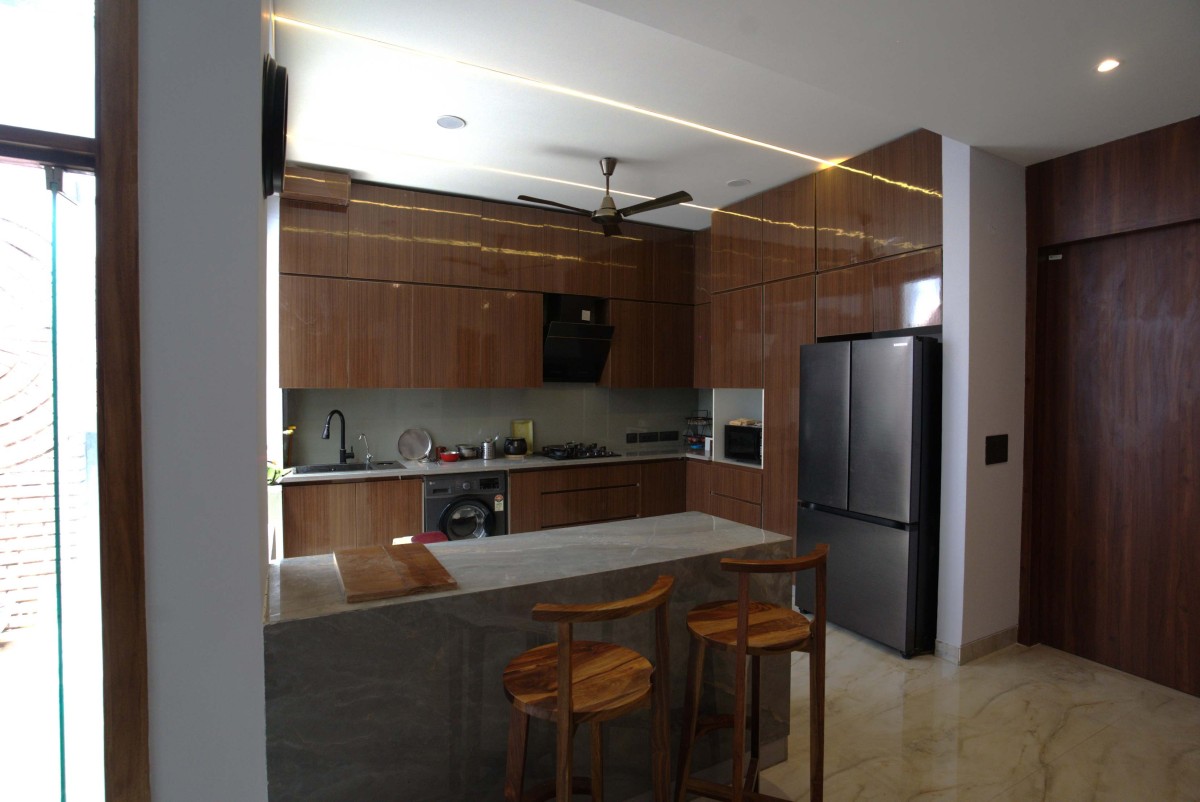 Kitchen of The Box House by OM Architects