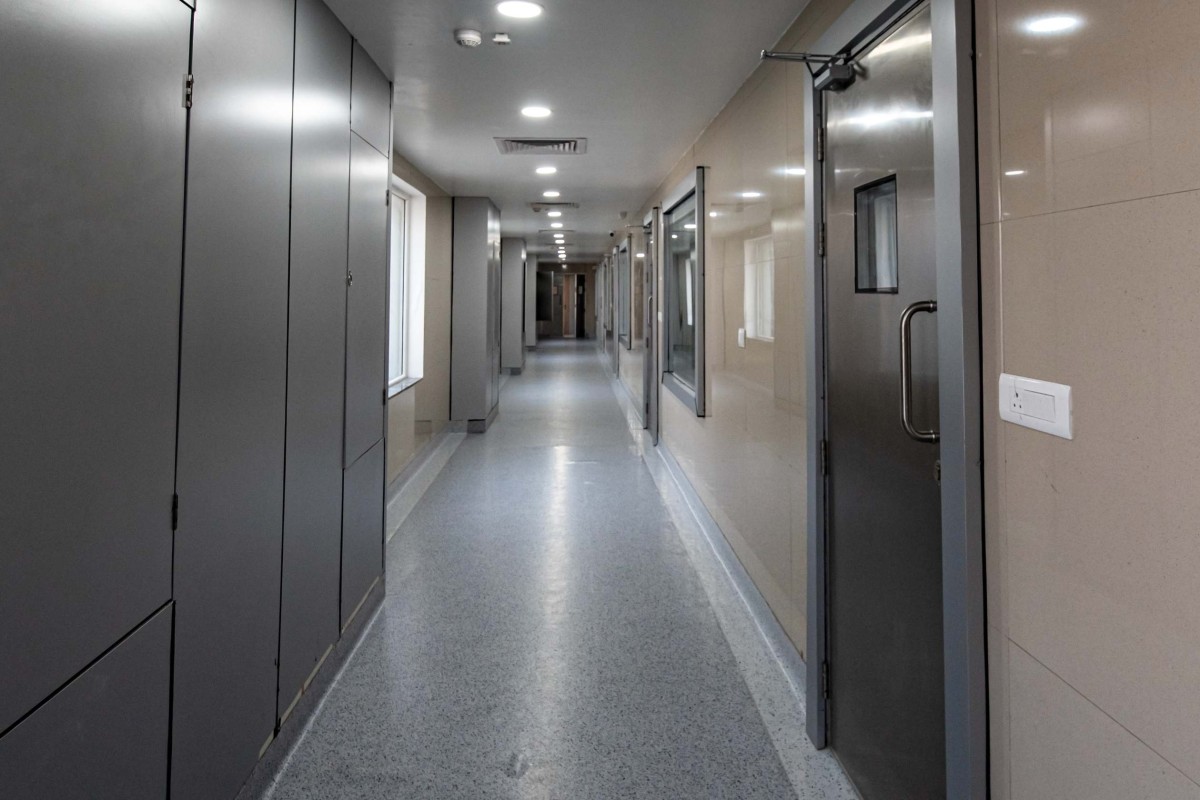 Corridor of Akhand Jyoti Eye Hospital Centre of Excellence by BuiltX Sustainable Design & Construction