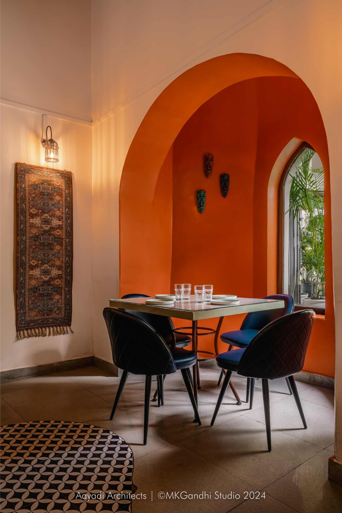 Dining of Verandah of Aayadi Architects LLP