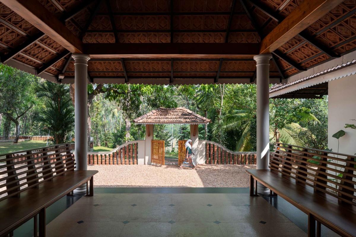 View from entrance of Muttom Residence by EDOM Architecture