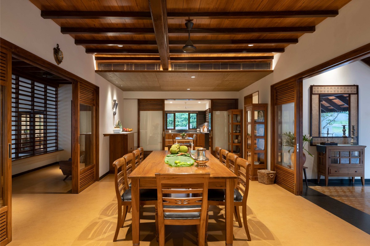 Dining of Muttom Residence by EDOM Architecture