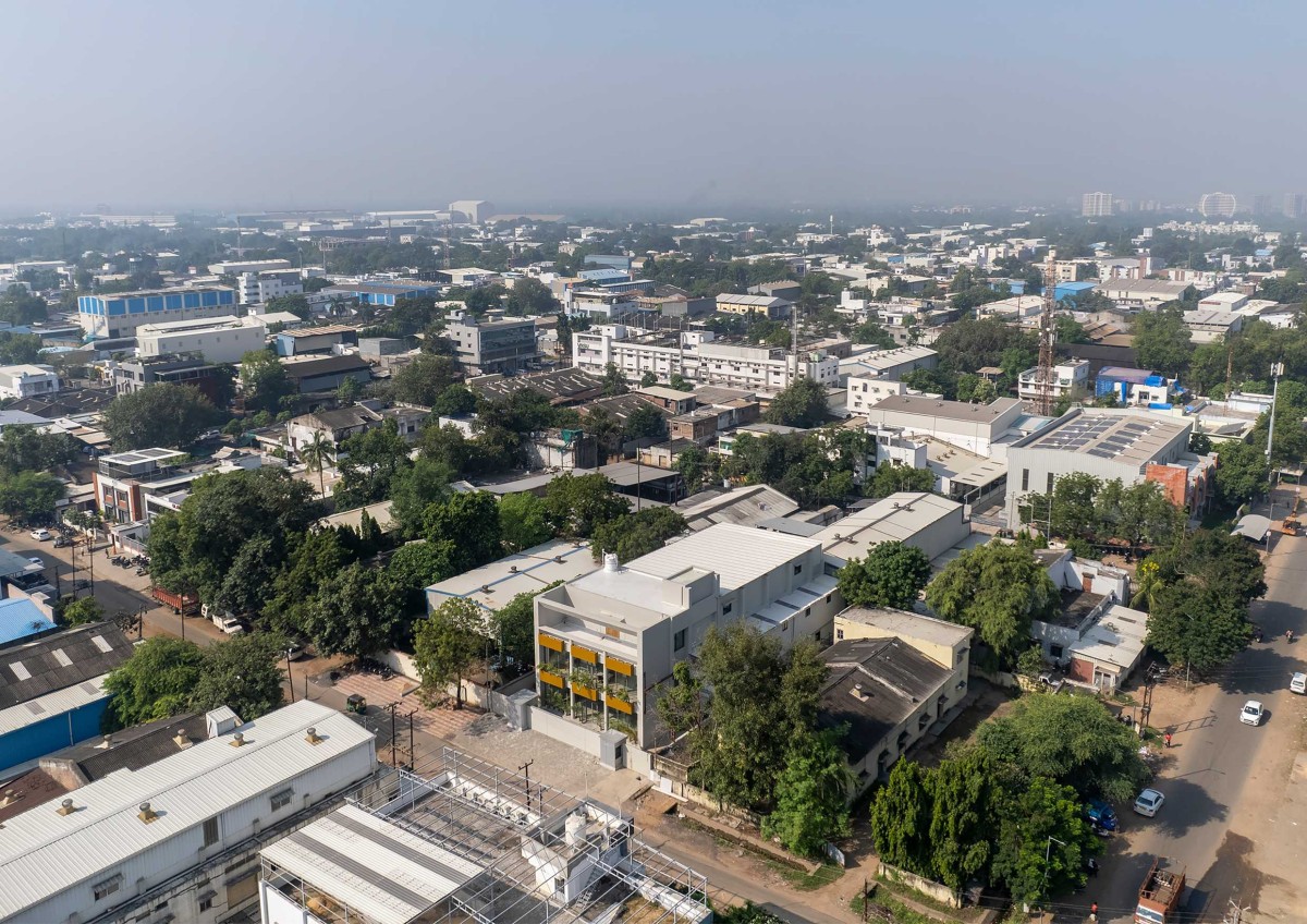 Aerial view of Sumit Packaging by Studio REFORM