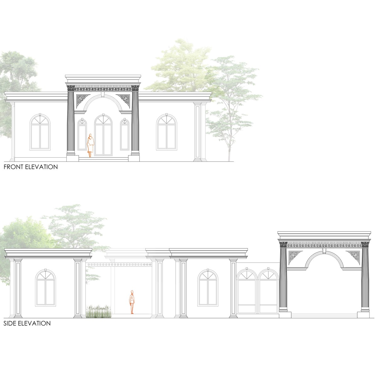 Elevations of Office For Fortune Group by Outline Studios