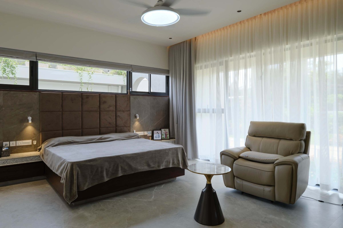 Bedroom of Payyavoor House by SOHO Architects