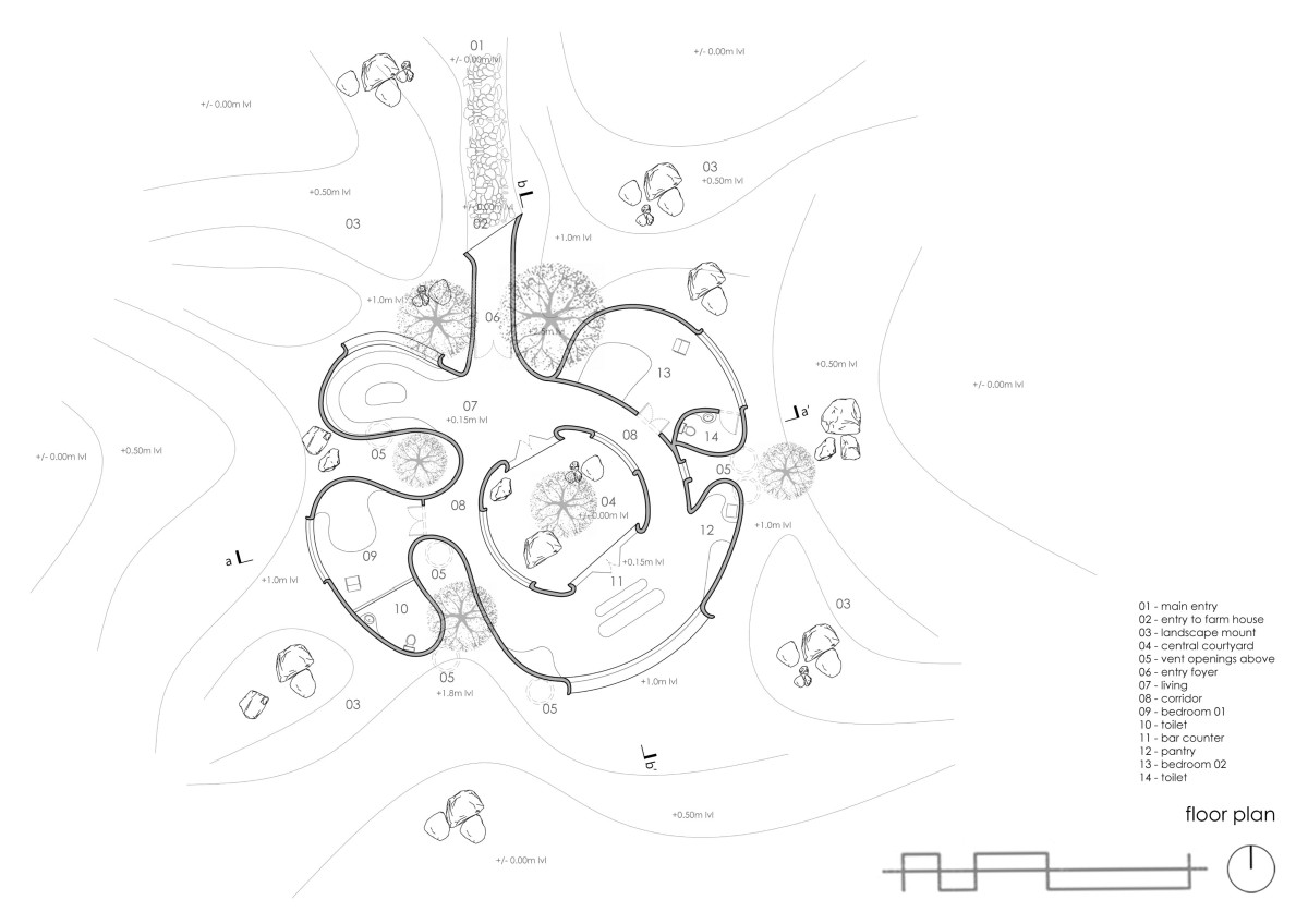 Plan of Into The Wild by Earthscape Studio