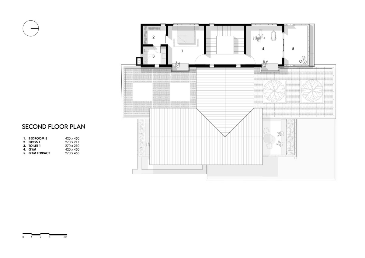 Second Floor Plan of Open Living by Deearth Architects