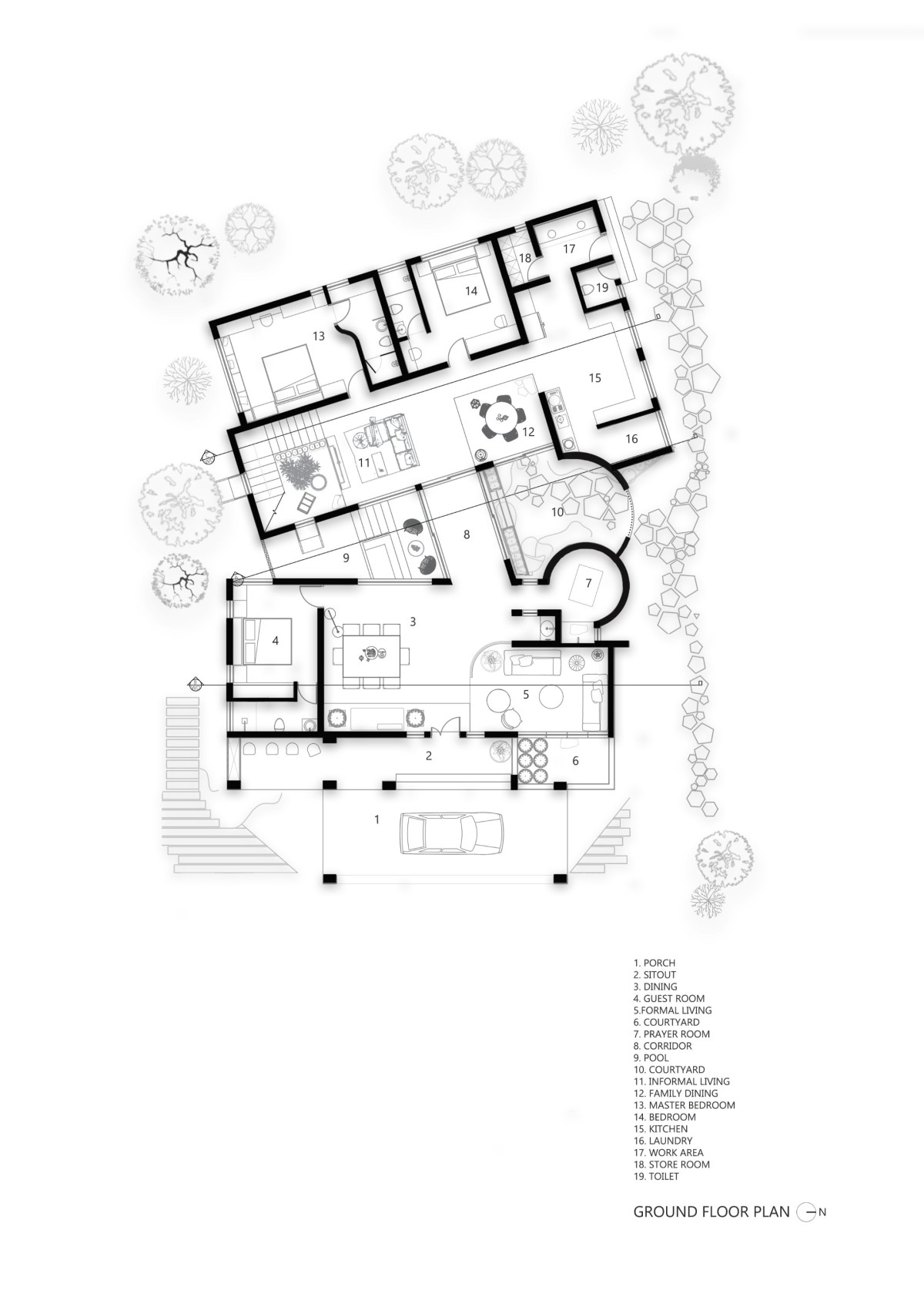 Ground Floor Plan of Crest by Is Design Spot