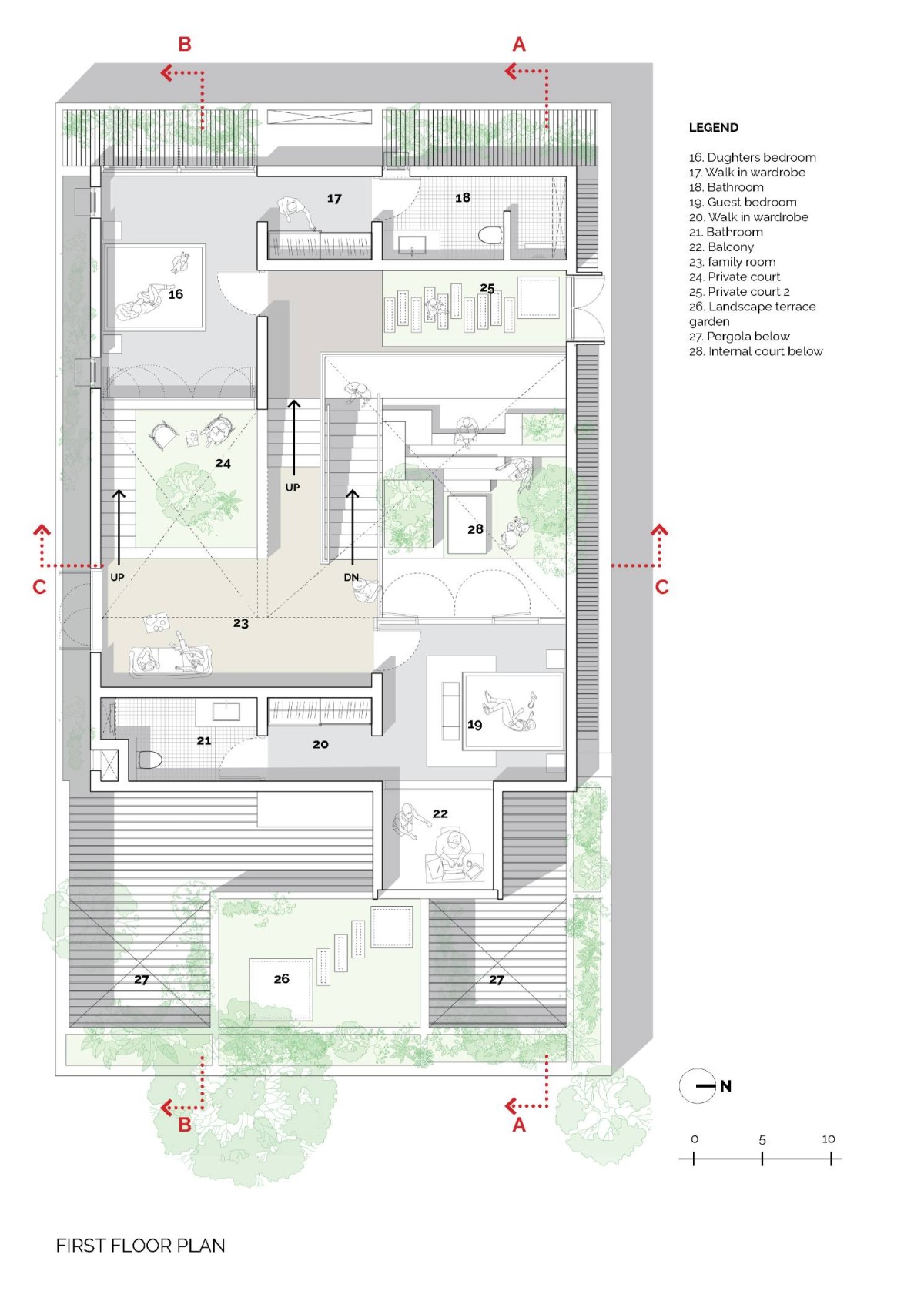 First floor plan of In Between Gardens by A Threshold