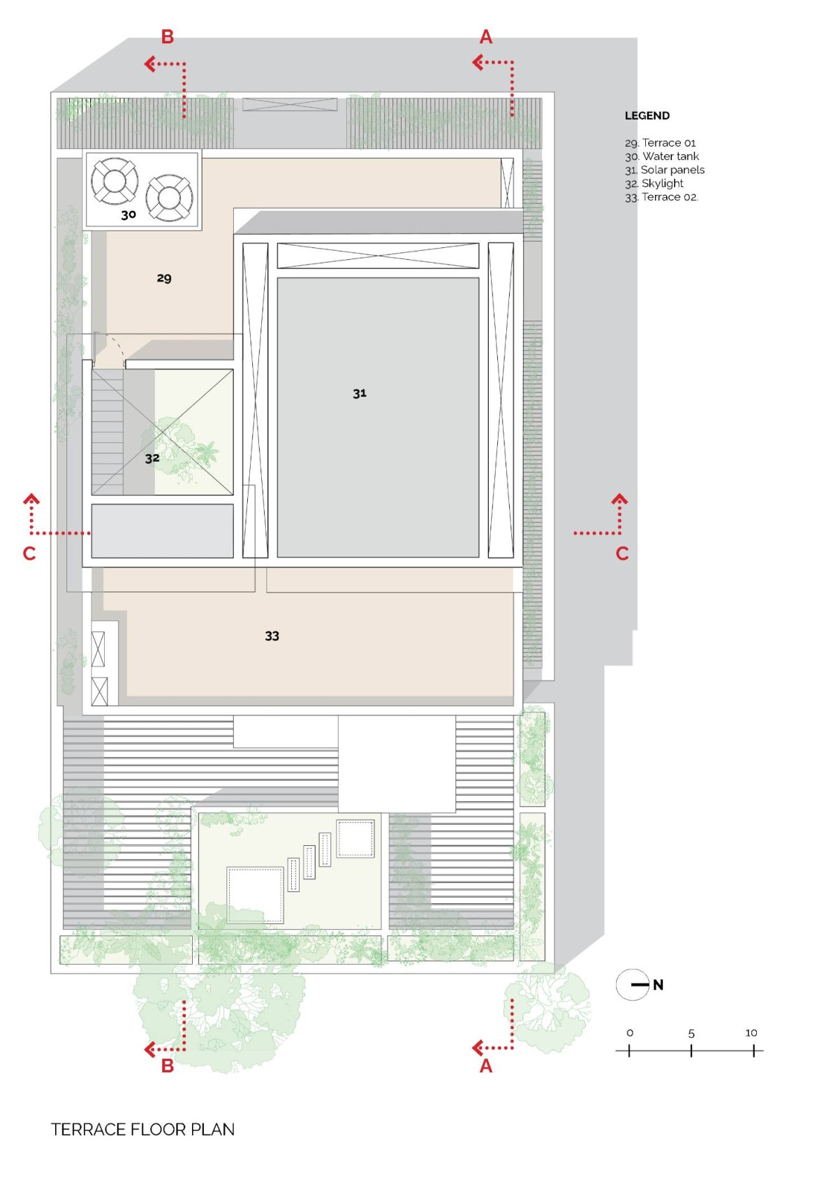 Terrace plan of In Between Gardens by A Threshold