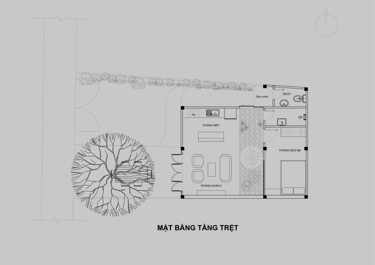 Ground floor plan of Noah's Nest by Archiro Vietnam