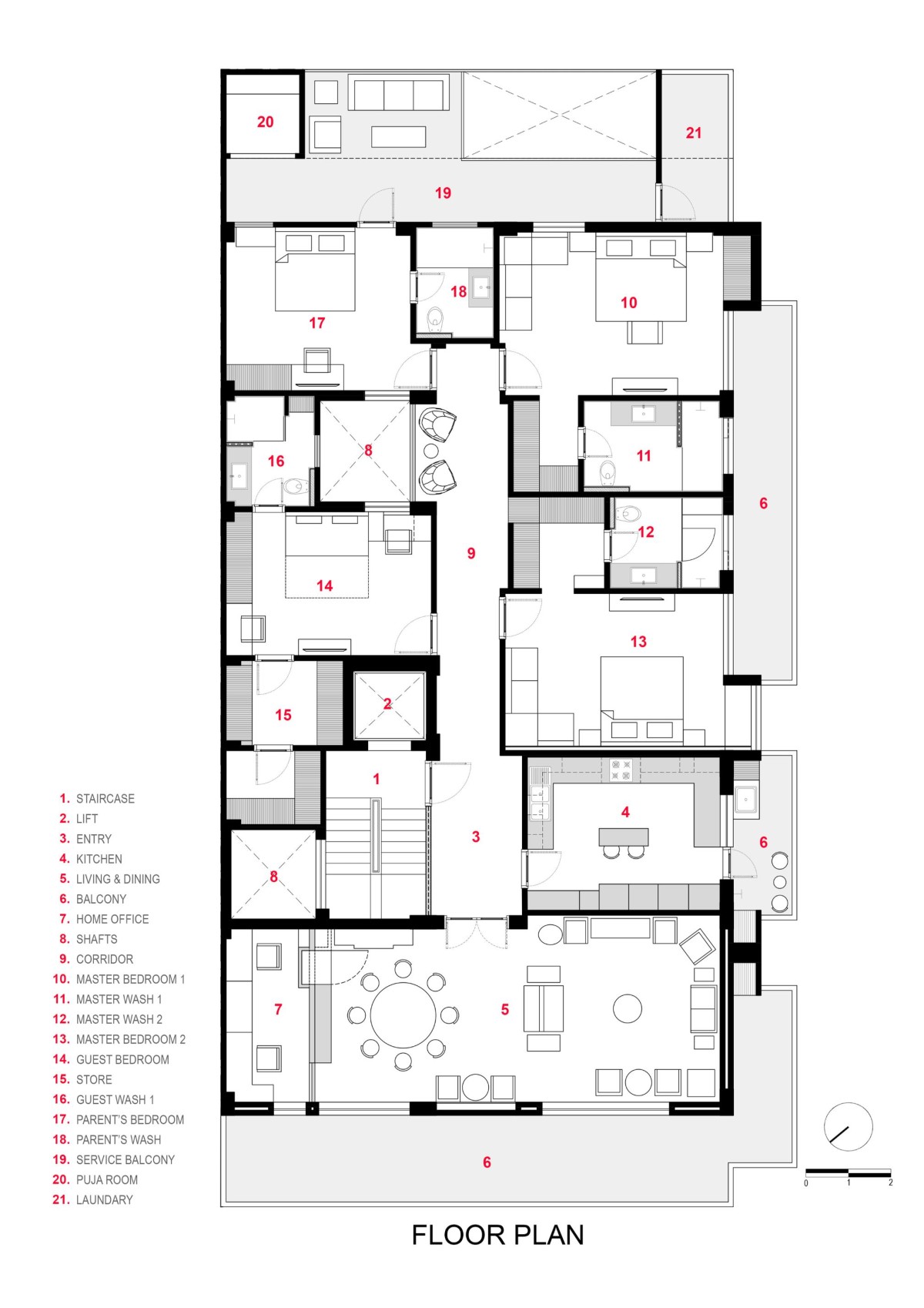 Plan of Kaira by Ajay Nirmal Architects